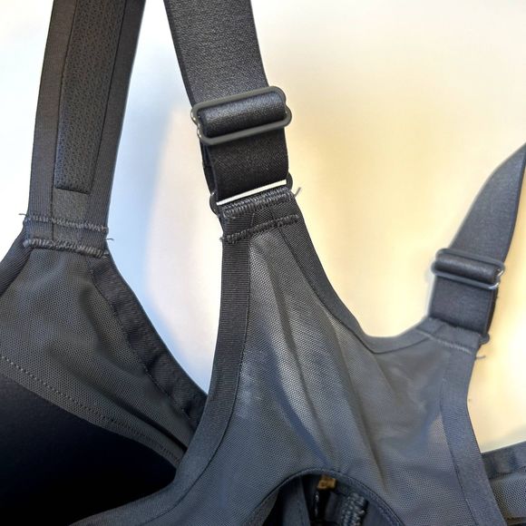 Calia By Carrie Underwood Go All Out Zip Front Sports Bra Size 36D Ardosia Slate - Picture 13 of 15